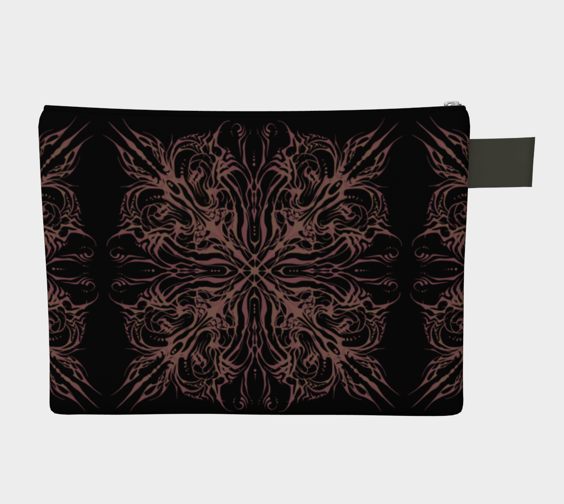 « Mystic dragon star » printed denim pouch