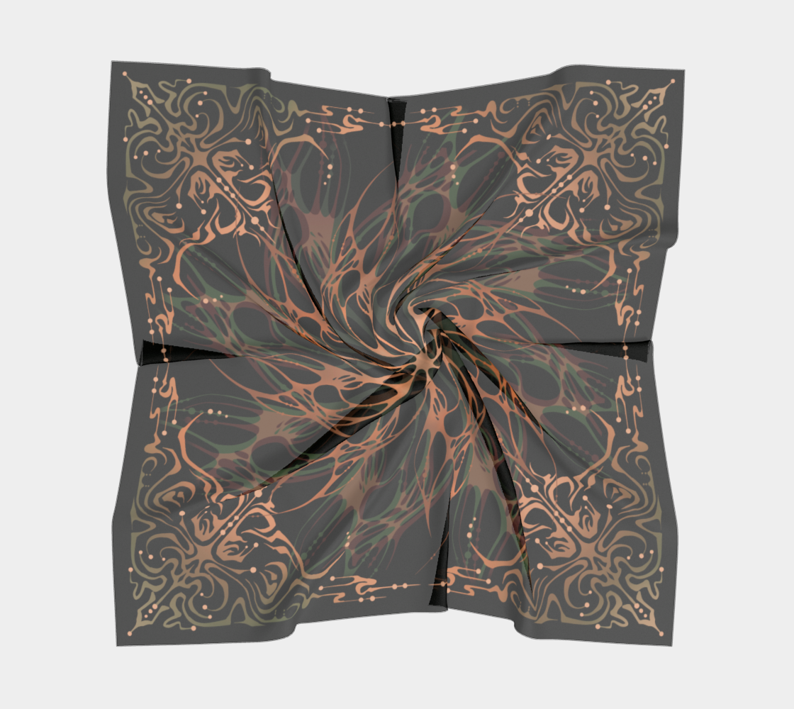 « Golden Solar » silk square scarf